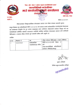 दरखास्त स्वीकृत , प्रारम्भिक योग्यताक्रम प्रकाशन तथा परिक्षा संचालन सम्बन्धी सूचना 