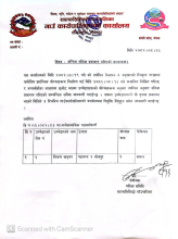 अन्तिम नतिजा प्रकाशन गरिएको सम्बन्धमा ।