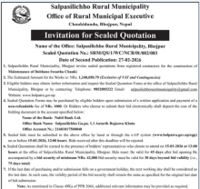 Invitation for Sealed Quotation 